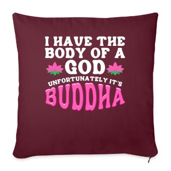 Buddhismus Buddhist - Sofakissenbezug 45 x 45 cm - Burgunderrot - Vorne