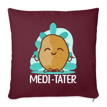 Bouddhisme Bouddha bouddhiste Patate - Housse de coussin décorative 45 x 45 cm - bordeaux - Devant