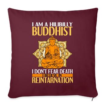 Buddhismus Buddha - Sofakissenbezug 45 x 45 cm - Burgunderrot - Vorne