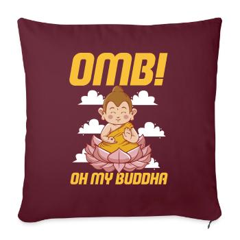 Buddhismus Buddhist - Sofakissenbezug 45 x 45 cm - Burgunderrot - Vorne