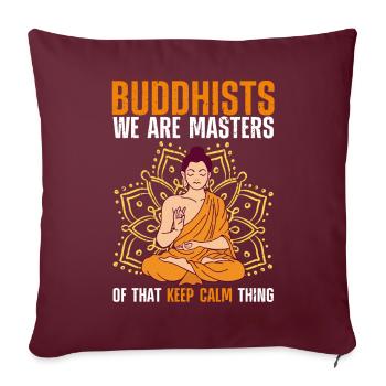 Buddha Buddhismus - Sofakissenbezug 45 x 45 cm - Burgunderrot - Vorne