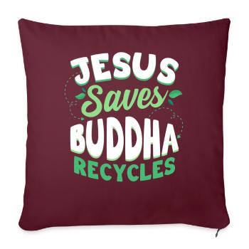 Buddhismus Buddhist - Sofakissenbezug 45 x 45 cm - Burgunderrot - Vorne