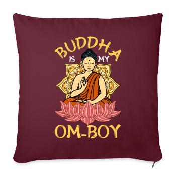 Buddhismus Buddhist - Sofakissenbezug 45 x 45 cm - Burgunderrot - Vorne