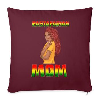 Rastafari Rasta - Sofakissenbezug 45 x 45 cm - Burgunderrot - Vorne