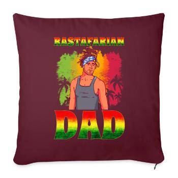 Rastafari Rasta - Sofakissenbezug 45 x 45 cm - Burgunderrot - Vorne