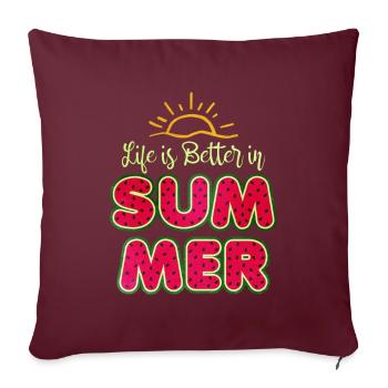 Pastèque - Housse de coussin décorative 45 x 45 cm - bordeaux - Devant