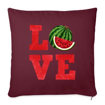 Pastèque - Housse de coussin décorative 45 x 45 cm - bordeaux - Devant