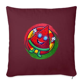Pastèque - Housse de coussin décorative 45 x 45 cm - bordeaux - Devant
