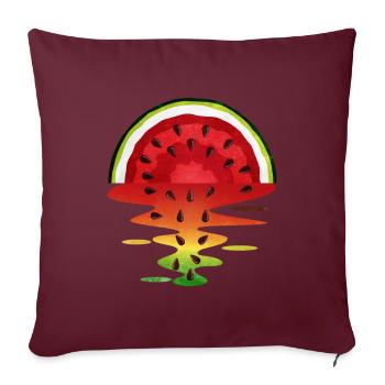 Pastèque - Housse de coussin décorative 45 x 45 cm - bordeaux - Devant