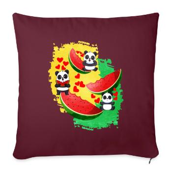 Pastèque - Housse de coussin décorative 45 x 45 cm - bordeaux - Devant