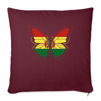 Bolivie - Housse de coussin décorative 45 x 45 cm - bordeaux - Devant