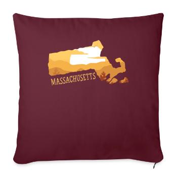 Massachusetts - Sofakissenbezug 45 x 45 cm - Burgunderrot - Vorne