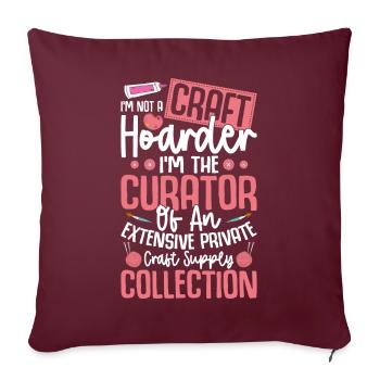 Artisanat Artisan - Housse de coussin décorative 45 x 45 cm - bordeaux - Devant