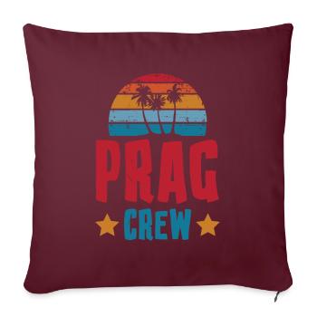 Prague Équipage - Housse de coussin décorative 45 x 45 cm - bordeaux - Devant