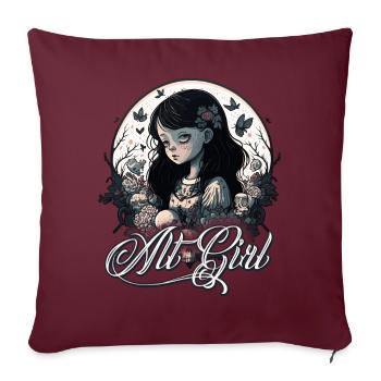 Alt Girl Alternative Girl - Sofakissenbezug 45 x 45 cm - Burgunderrot - Vorne