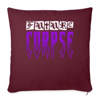 Drôle de gothique - Housse de coussin décorative 45 x 45 cm - bordeaux - Devant
