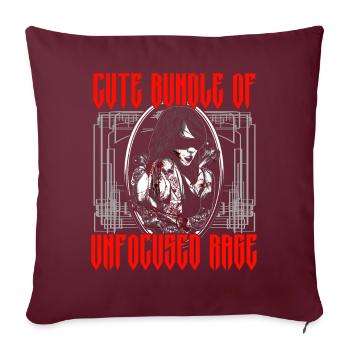 Drôle de gothique gothique - Housse de coussin décorative 45 x 45 cm - bordeaux - Devant