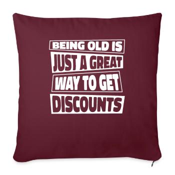 L’humour noir à la retraite - Housse de coussin décorative 45 x 45 cm - bordeaux - Devant