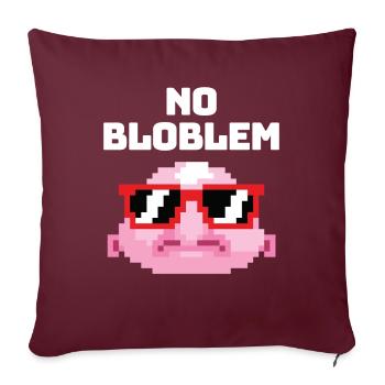 No Bloblem Pixel Blobfish Fisch Meer - Sofakissenbezug 45 x 45 cm - Burgunderrot - Vorne