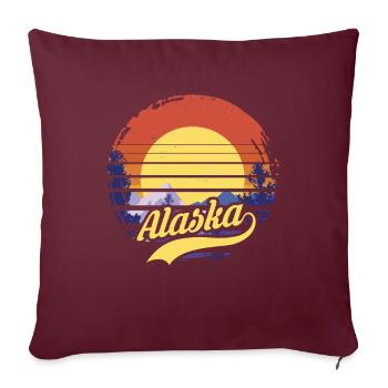 alaska - Sofakissenbezug 45 x 45 cm - Burgunderrot - Vorne