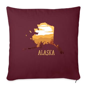 alaska - Sofakissenbezug 45 x 45 cm - Burgunderrot - Vorne