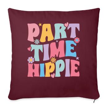 Groovy drôle hippie - Housse de coussin décorative 45 x 45 cm - bordeaux - Devant