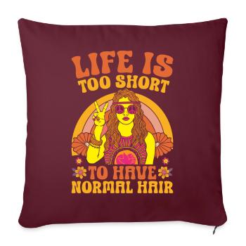 Hippie Dreadlocks Rasta - Housse de coussin décorative 45 x 45 cm - bordeaux - Devant
