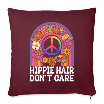 Dreadlocks Rasta Funny Hippie - Housse de coussin décorative 45 x 45 cm - bordeaux - Devant