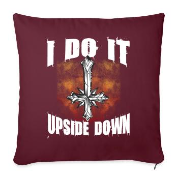 Drôle de gothique - Housse de coussin décorative 45 x 45 cm - bordeaux - Devant
