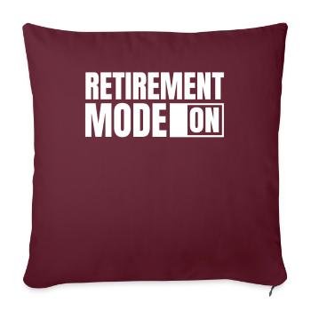 Mode de retraite de pension de retraité activé - Housse de coussin décorative 45 x 45 cm - bordeaux - Devant