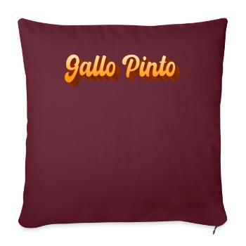 Gallo Pinto Plat parfait de riz et de haricots - Housse de coussin décorative 45 x 45 cm - bordeaux - Devant