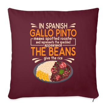 Gallo Pinto Spotted Roaster Définition - Housse de coussin décorative 45 x 45 cm - bordeaux - Devant