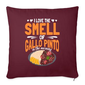 Odeur d’amour du Gallo Pinto Chef Chef Chef - Housse de coussin décorative 45 x 45 cm - bordeaux - Devant