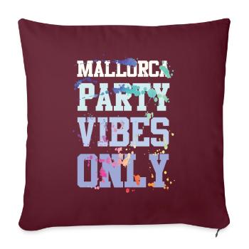 Ambiance de fête à Majorque - Housse de coussin décorative 45 x 45 cm - bordeaux - Devant