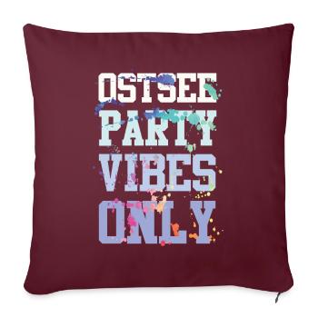 Ostsee Party Vibes - Sofakissenbezug 45 x 45 cm - Burgunderrot - Vorne