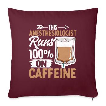 Anesthésiologie - Housse de coussin décorative 45 x 45 cm - bordeaux - Devant