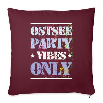 Ostsee Party Vibes - Sofakissenbezug 45 x 45 cm - Burgunderrot - Vorne
