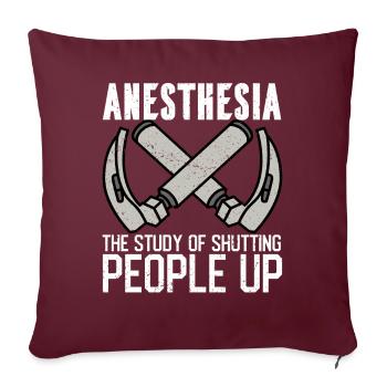 Anesthésiste Anesthésiologie - Housse de coussin décorative 45 x 45 cm - bordeaux - Devant