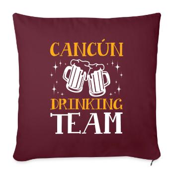 Équipe de boissons de Cancun - Housse de coussin décorative 45 x 45 cm - bordeaux - Devant