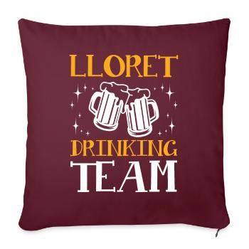 Lloret De Mar Équipe de Boisson - Housse de coussin décorative 45 x 45 cm - bordeaux - Devant