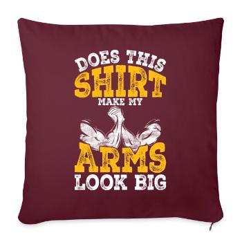 Bras de fer - Housse de coussin décorative 45 x 45 cm - bordeaux - Devant