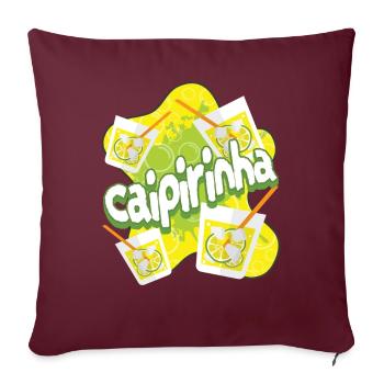 Caipirinha Cocktail Alkohol Party - Sofakissenbezug 45 x 45 cm - Burgunderrot - Vorne