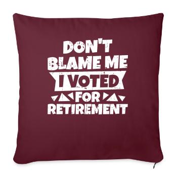 Pension de pensionné - Housse de coussin décorative 45 x 45 cm - bordeaux - Devant