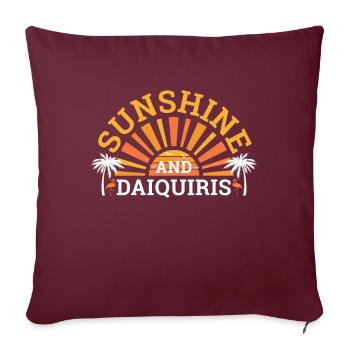 Sunshine And Daiquiri Cocktail Alcool - Housse de coussin décorative 45 x 45 cm - bordeaux - Devant