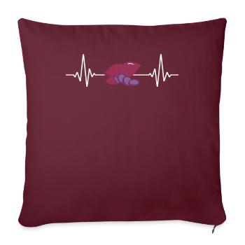 Ignames - Housse de coussin décorative 45 x 45 cm - bordeaux - Devant