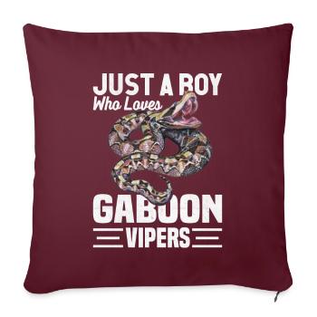 Propriétaires de serpents - Housse de coussin décorative 45 x 45 cm - bordeaux - Devant