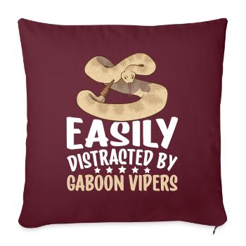 Propriétaires de serpents - Housse de coussin décorative 45 x 45 cm - bordeaux - Devant
