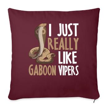 Propriétaires de serpents - Housse de coussin décorative 45 x 45 cm - bordeaux - Devant