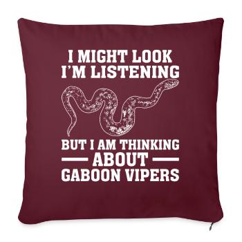 Propriétaires de serpents - Housse de coussin décorative 45 x 45 cm - bordeaux - Devant