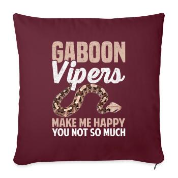 Propriétaires de serpents - Housse de coussin décorative 45 x 45 cm - bordeaux - Devant